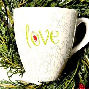 Two Starbucks 2005 Holiday “Love” Mugs